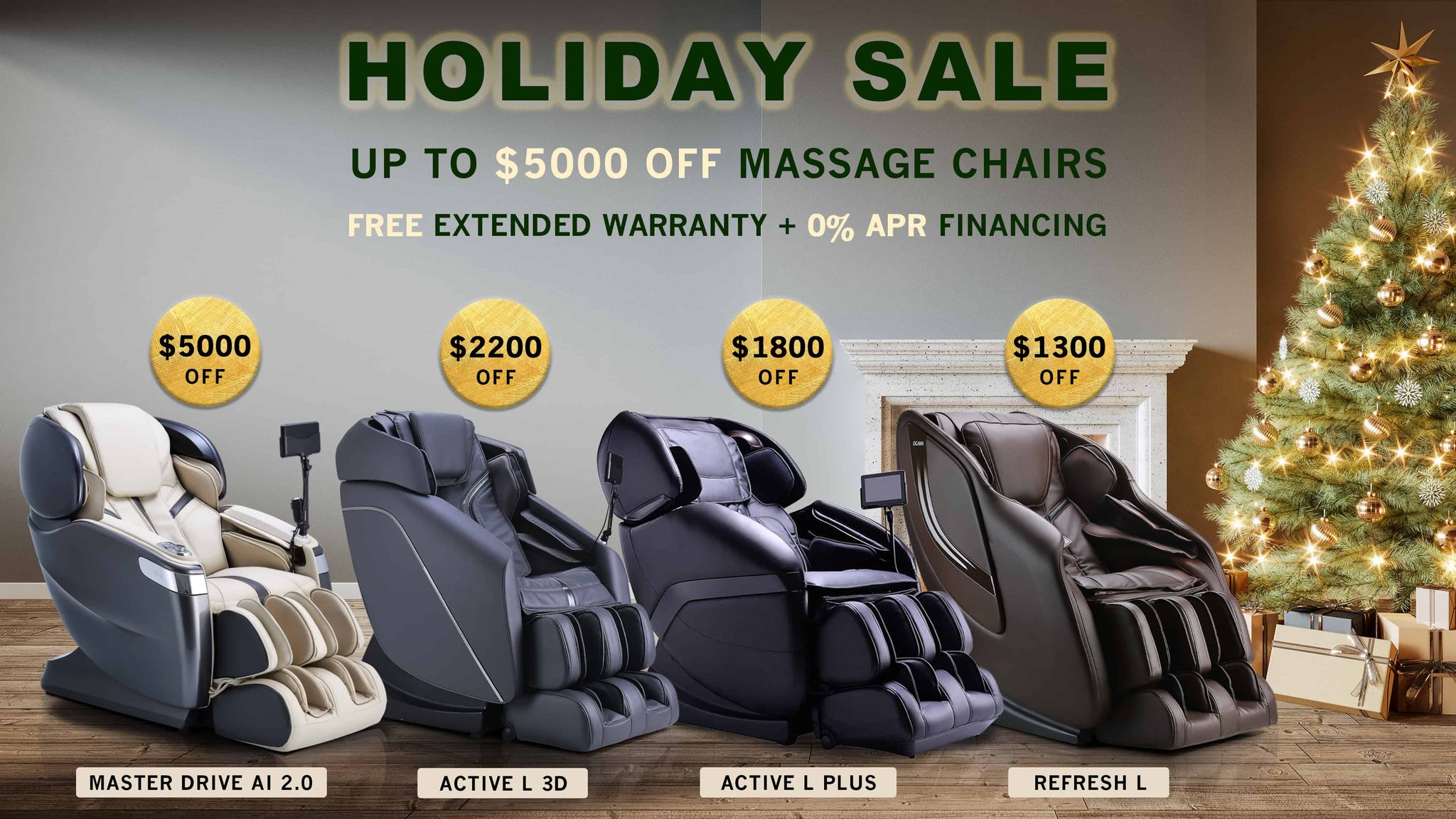 Holiday Sale - Up to $5000 Off on Ogawa Massage Chairs Plus a Free Extended Warranty